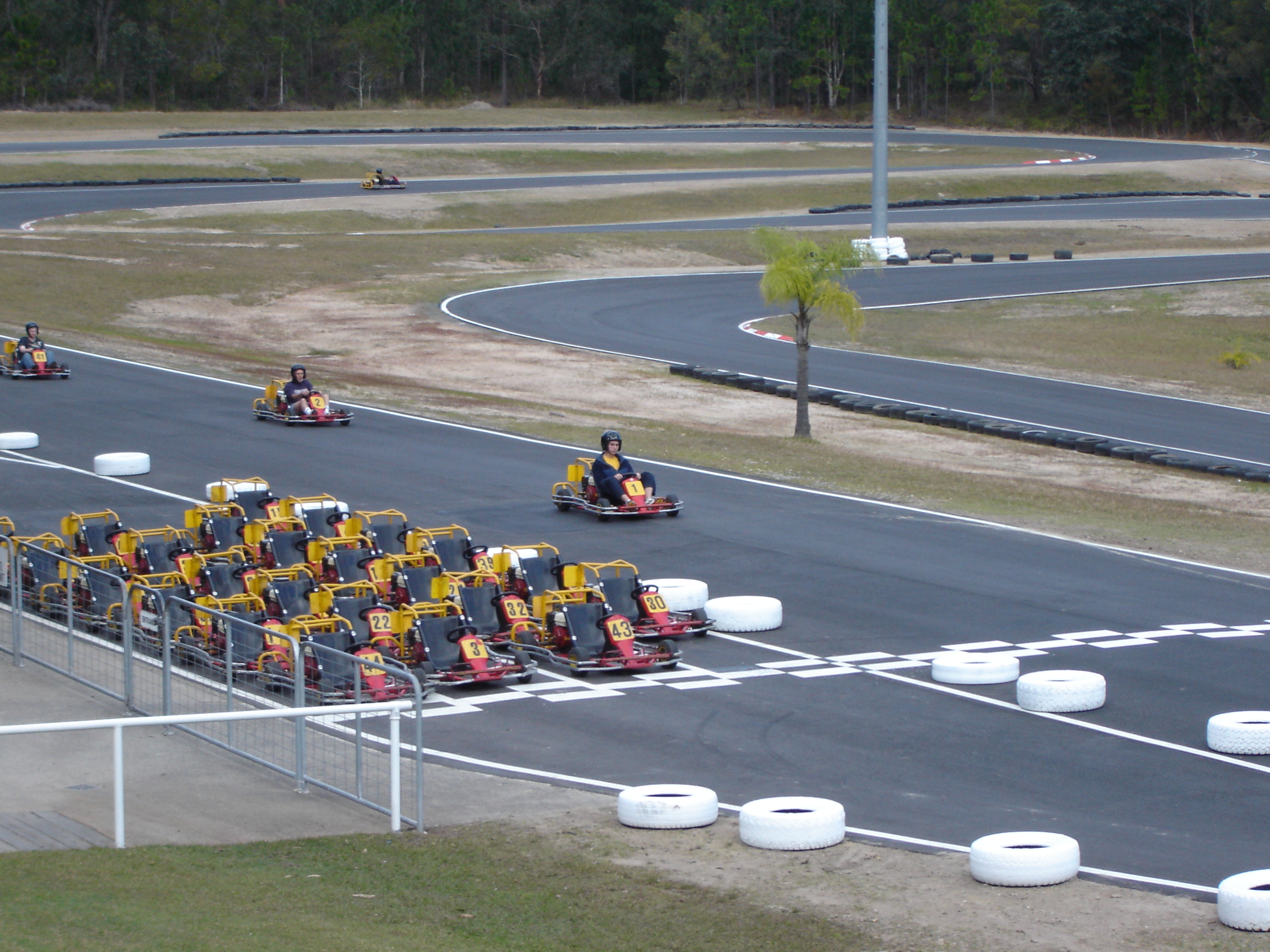 TurboLap Karting group area with seating and competitive energy
